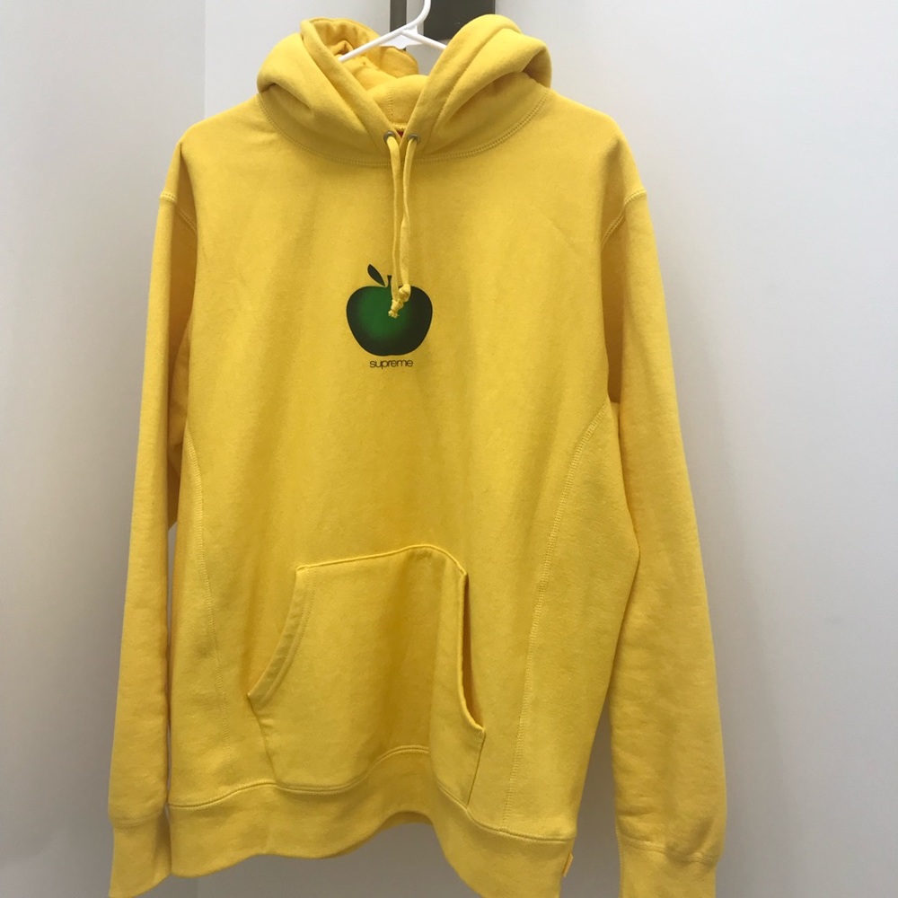 SUPREME yellow apple hoodie